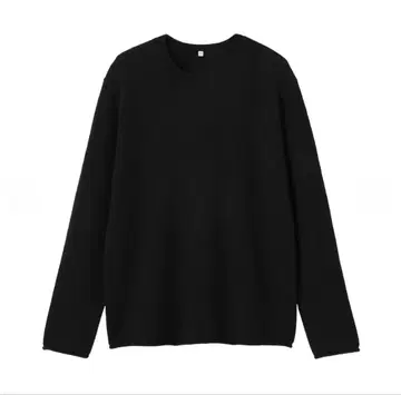 새상품 정가 24,900엔 MUJI labo 캐시미어 크루넥 스웨터 블랙