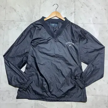 캘러웨이 골프 피스테 로고 자수 풀오버 윈드 브레이커 XL