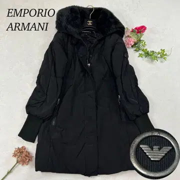 J274 L 엠포리오 아르마니 다운 자켓 블랙 여성용