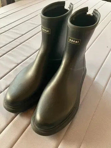 sacai 블랙 레인부츠 XL
