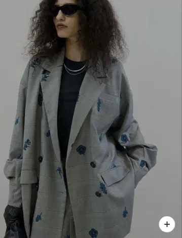 AMERI VINTAGE CHECK FLOWER PAPA JACKET