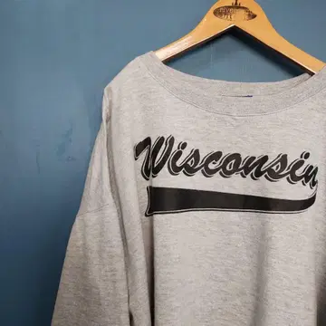 USA 구제 의류 빈티지 Wisconsin 칼리지 스포츠 맨투맨 XXL