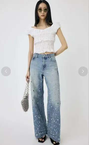 MOUSSY DESTROYED MIDRISE BAGGY 사이즈 2