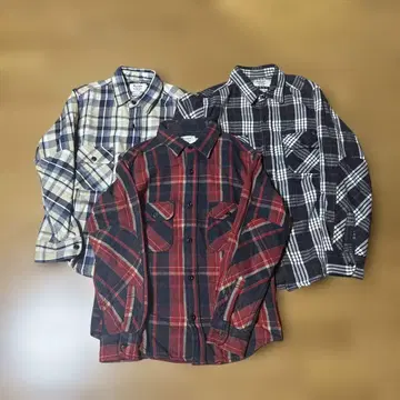 플란넬 셔츠 3매 세트 L 사이즈