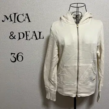MICA&DEAL/36/아이보리/긴팔/후드티/풀 집업/면100