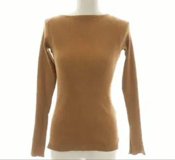 AURALEE 기가 보트넥 리브 니트