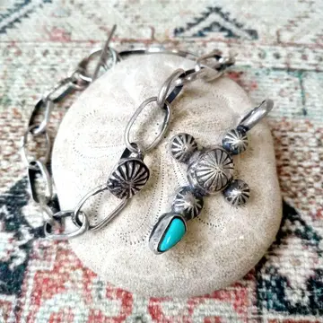 체인 팔찌 크로스 펜던트 실버 925 럭키 백 세트