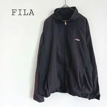 휠라 FILA 나일론 자켓 안감 플리스 로고 자수 윈드 브레이커