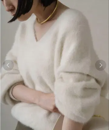 새상품급 LOUNGEDRESS 니트 FUR 캐시미어 V니트 라운지 드레스