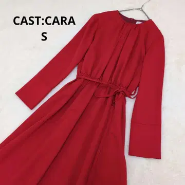 캐스트 CAST:CARA 긴팔 롱 플레어 원피스 jh 레드 S