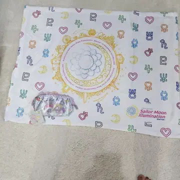 미사용 새상품: 세일러문 사가미코 일루미네이션 한정판 담요와 파우치 세트