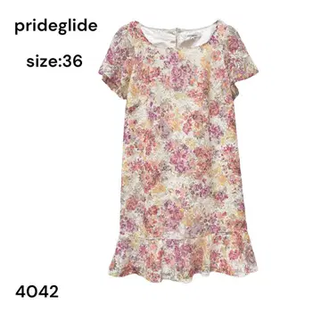 prideglide 프라이드글라이드 원피스 반팔 꽃무늬 36 파티