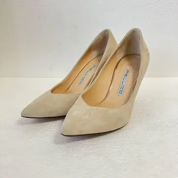 새상품급 PELLICO 펌프스 핑힐 스웨이드 베이지 22.5cm