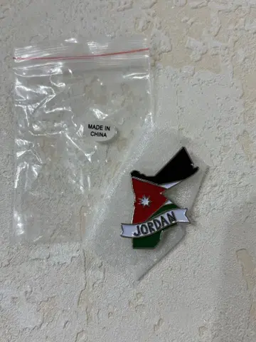간사이 만박 요르단 국기 핀 배지 자석 타입