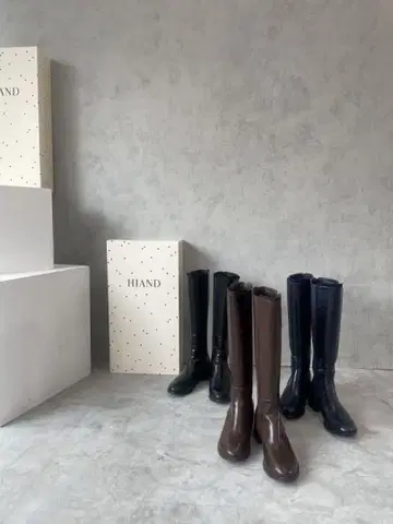 HIAND 첼시 롱 부츠 블랙 23cm