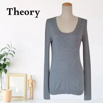 zB789 [ M ] Theory 심리스 긴팔 리브 니트 파인 게이지