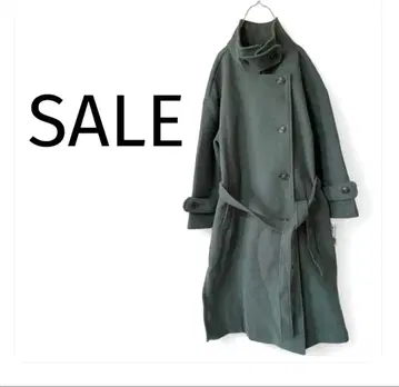 타임세일 새상품 2WAY 스탠드 카라 코트