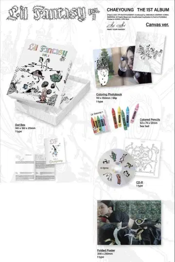 새상품 TWICE 채영 LIL FANTASY Canvas 포스터