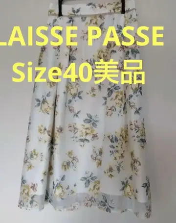 레스 빠세 폐점 꽃무늬 스커트 Size40