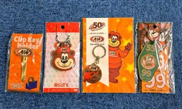 A&W 키링 4종 + 봉제 인형 세트