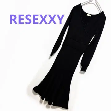 리젝시 RESEXXY 카슈쿨 머메이드 니트 원피스 블랙