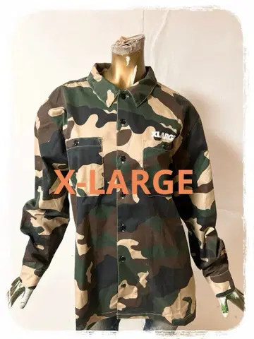 T19535 X-LARGE 카모플라쥬 밀리터리 워크 셔츠 L