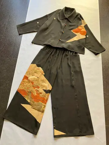 전통 예복 기모노 리메이크 기모노 리메이크 자켓 팬츠 셋업