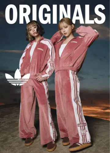 adidas Originals 핑크 셋업 상의 L 하의 XL 즉완판템