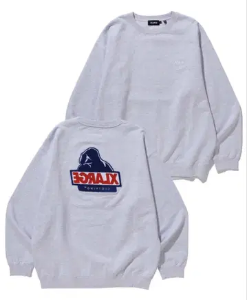 XLARGE 그레이 크루넥 맨투맨
