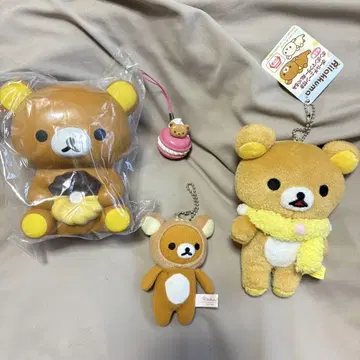 산엑스 리락쿠마 마스코트 스퀴즈 마카롱 스트랩