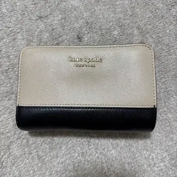 kate spade 접이식 지갑 베이지/블랙