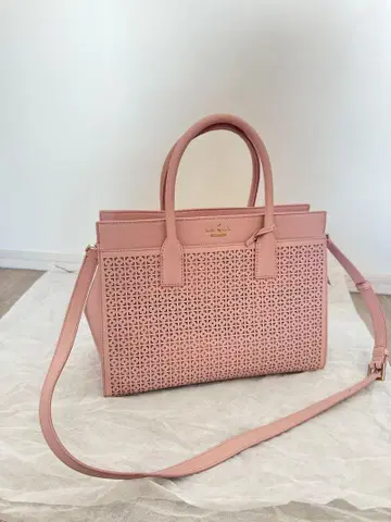 케이트 스페이드 핑크 레이저 컷 핸드백 미사용 새상품 배송비 포함