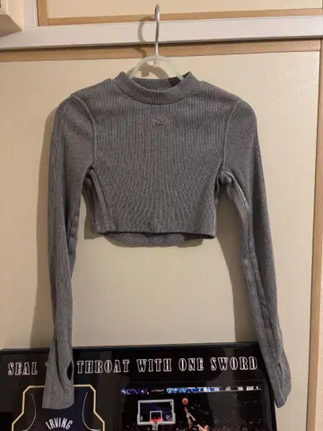 adidas Blue Version Long-Sleeve Crop Top