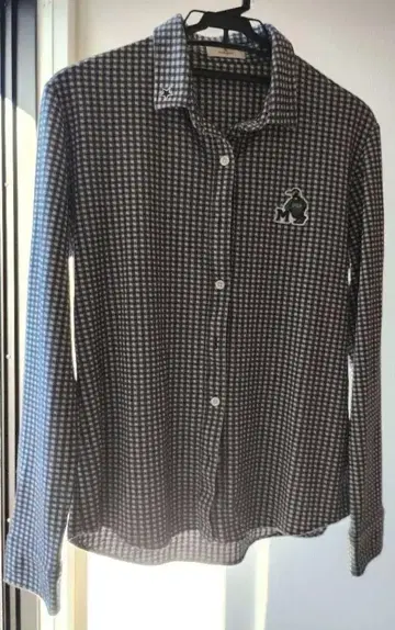 Munsingwear 여성용 셔츠 L 사이즈 체크 무늬