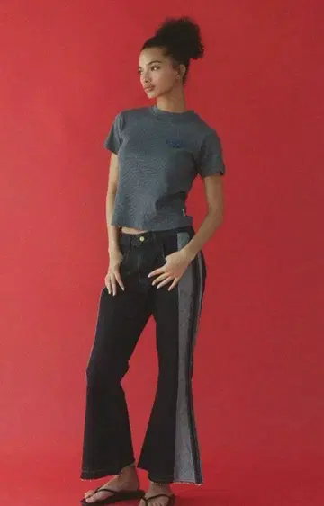 ALEXIA STAM Lee 벨 보텀 데님