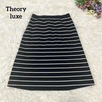 a1210 [ Theory luxe ] 니트 스커트 보더 라프 봄 고급