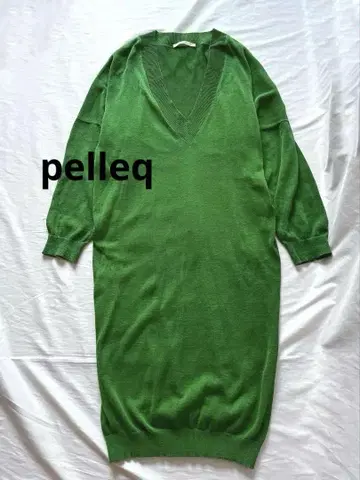 렉 pelleq 코튼 니트 돌먼 원피스 오버 사이즈