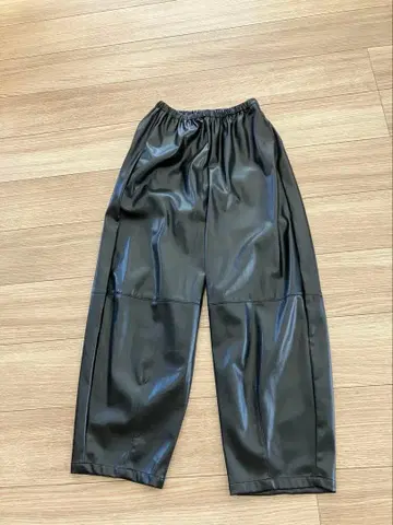 미사용 택 포함 roughlow 배럴 가죽 팬츠
