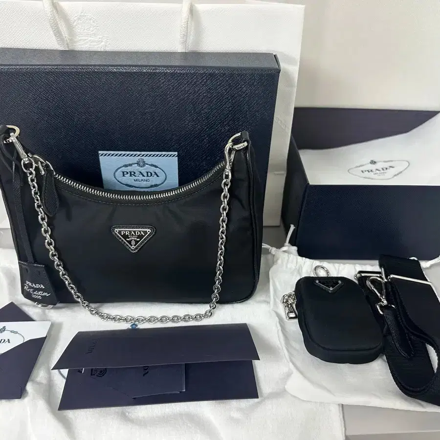 Department store full box! Prada Re-edition Hobo Bag!