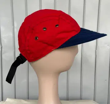 빨간색/네이비 투톤 빈티지 캠핑 캡 CAP