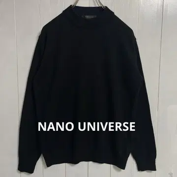 NANO UNIVERSE 램스울 100% 모크넥 하이 게이지 스웨터