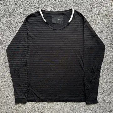 yoshiokubo 보더 롱T v넥 archive Y2K