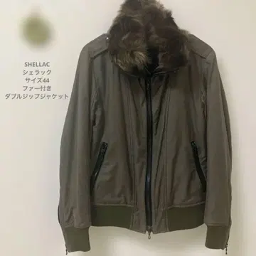 SHELLAC 셀락 탈부착 가능한 퍼가 달린 올리브 그린 자켓