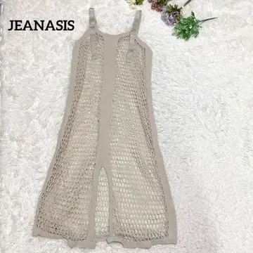 a1961 [ 지나시스 ] 니트 롱 원피스 메쉬 편직 라메 F 성인 가을