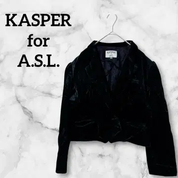 새상품급 KASPER for A.S.L. 블랙 벨벳 자켓