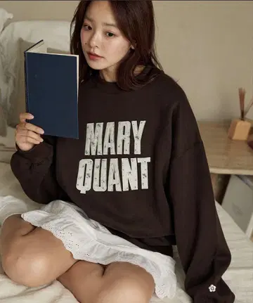 MARY QUANT x PUBLUX 마리콴트 꽃 와플 로고 맨투맨