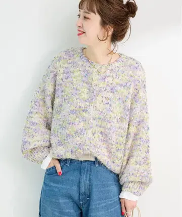 손세탁 가능 / 포코포코 얀 믹스 2WAY 가디건 B.C STOCK