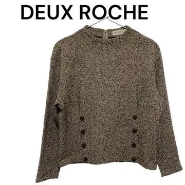 [ DEUX ROCHE ] 모크넥 상의 트위드풍 빈티지 일본제