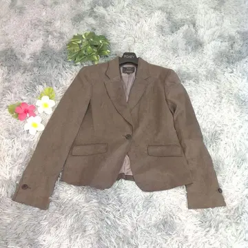 [23구] 테일러드 자켓 (40) 브라운 심플 온워드 카시야마 L