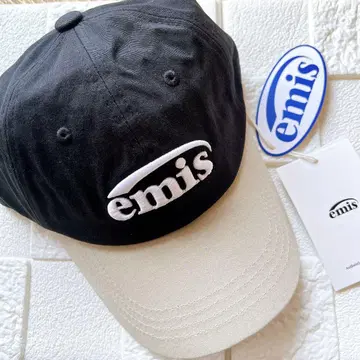 emis 로고 믹스 볼 캡 베이지/블랙